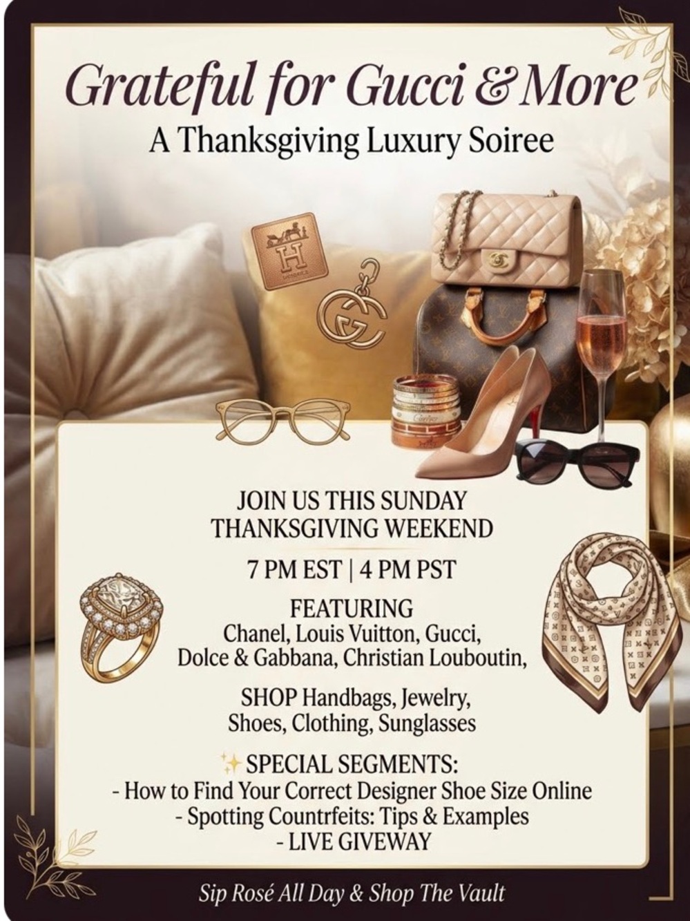 🛍️POSH LIVE🥂MY FIRST EVER POSH LIVE PARTY! Sunday October 11 @7PM EST Sip & Shop